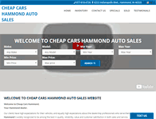 Tablet Screenshot of cheapcarshammond.com